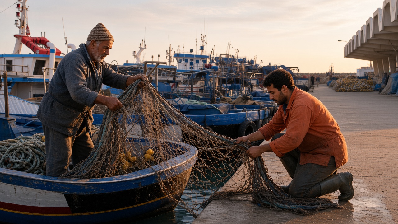 Pescatori di Kelibia all’alba
